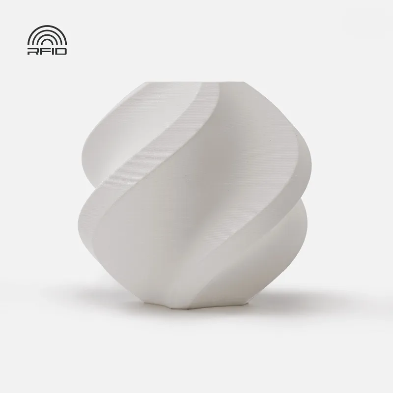 Bambu Lab PLA Matte Ivory White(11100) Filament-1KG -1.75- with Reusable Spool