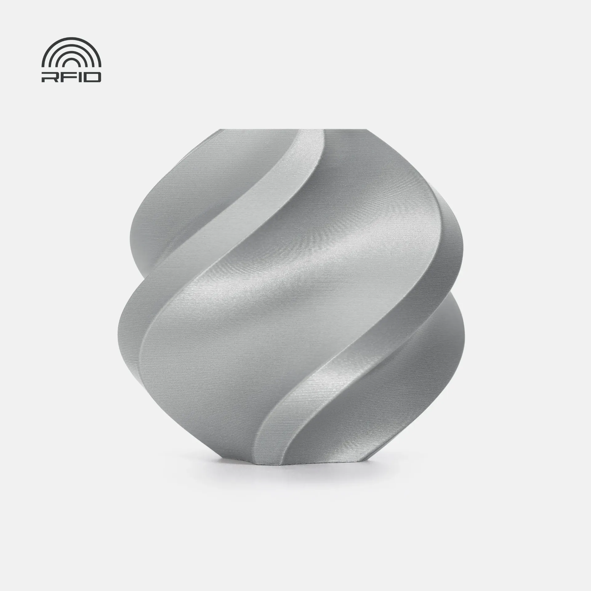 [FLBM0116] Bambu Lab PLA Basic Filament-1KG -1.75- Silver(10102)-Refill Pack Without Spool