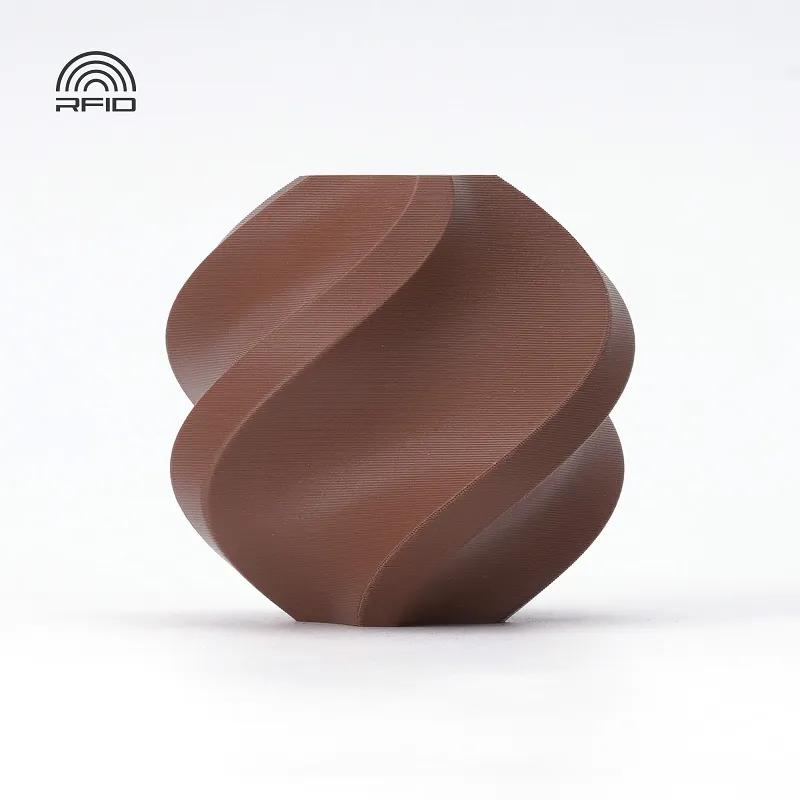 [FLBM0210] Bambu Lab PLA Matte Filament-1KG -1.75- Dark Brown (11801)-with Reusable Spool