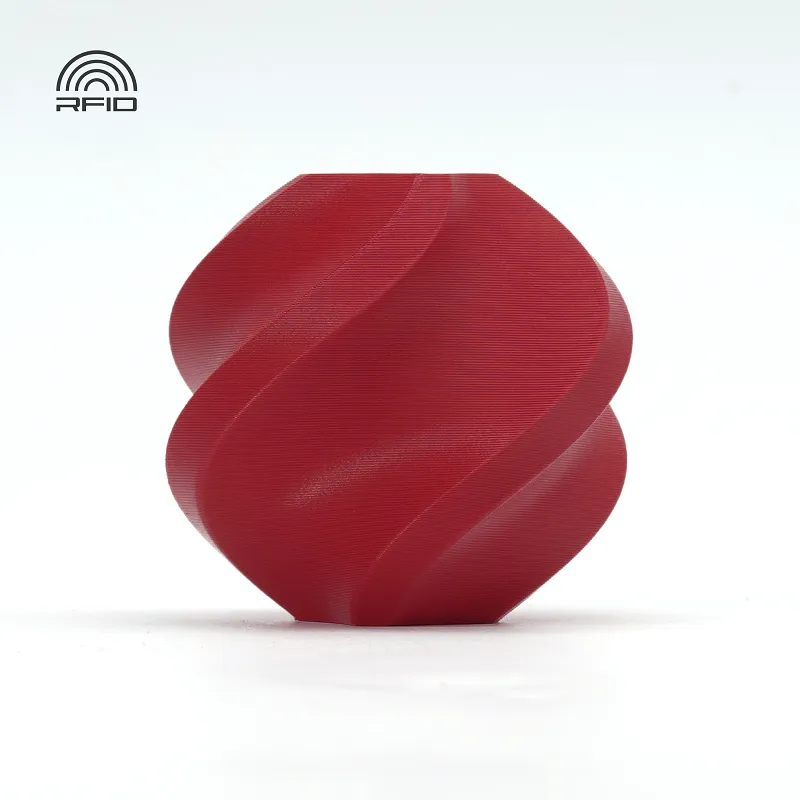 [FLBM0212] Bambu Lab PLA Matte Filament-1KG -1.75- Dark Red(11202)-with Reusable Spool