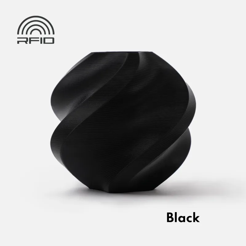 [FLBM0001] Bambu Lab PLA Basic Filament-1KG -1.75- Black(10101)-with Reusable Spool