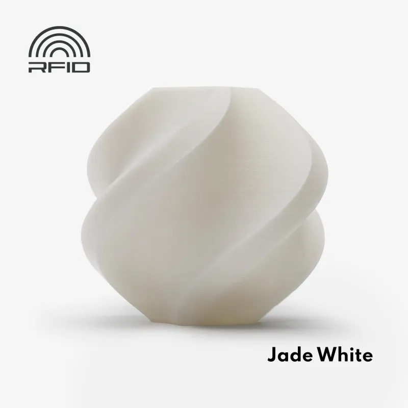 [FLBM0002] Bambu Lab PLA Basic Filament-1KG -1.75- Jade White(10100)-with Reusable Spool