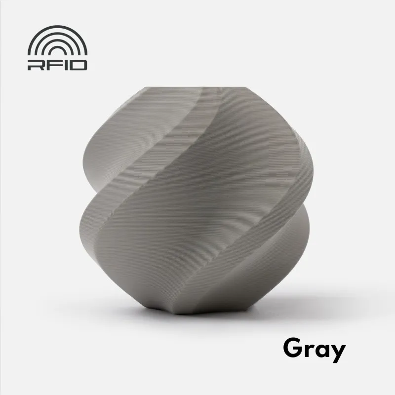 [PLABM0003] Bambu Lab PLA Basic Grey(10103) Filament-1KG -1.75- with Reusable Spool