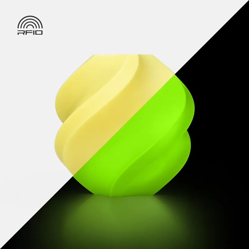 Bambu Lab PLA  Glow Yellow (15400) Filament-1KG -1.75- with Reusable Spool