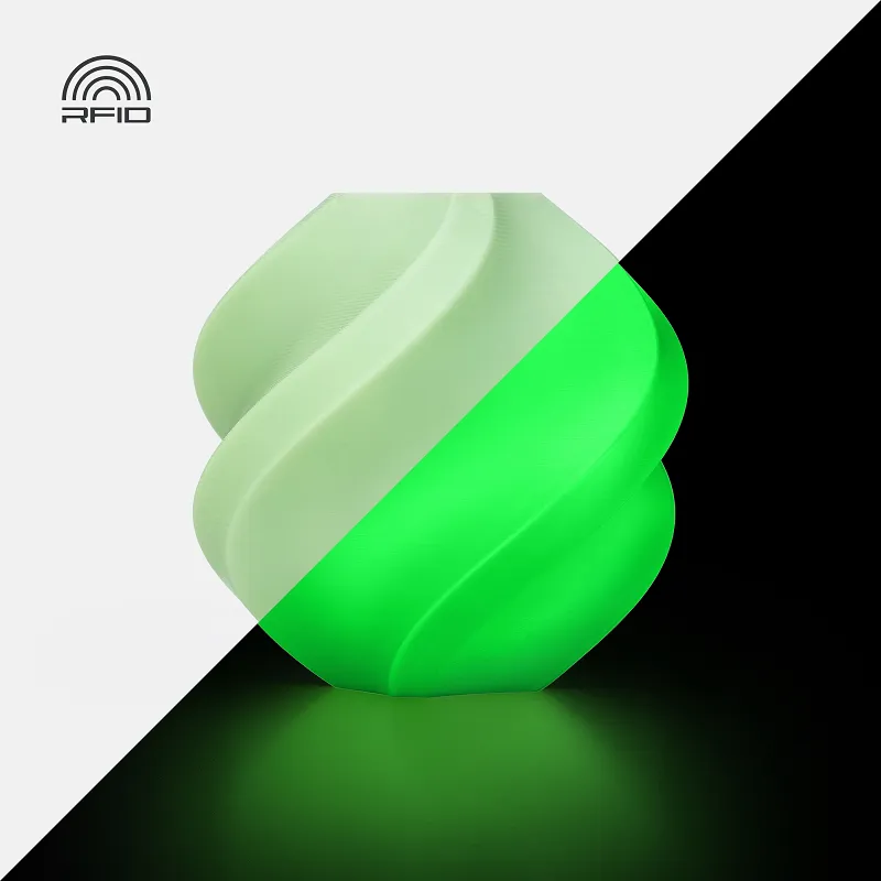 Bambu Lab PLA  Glow Green (15500) Filament-1KG -1.75- with Reusable Spool