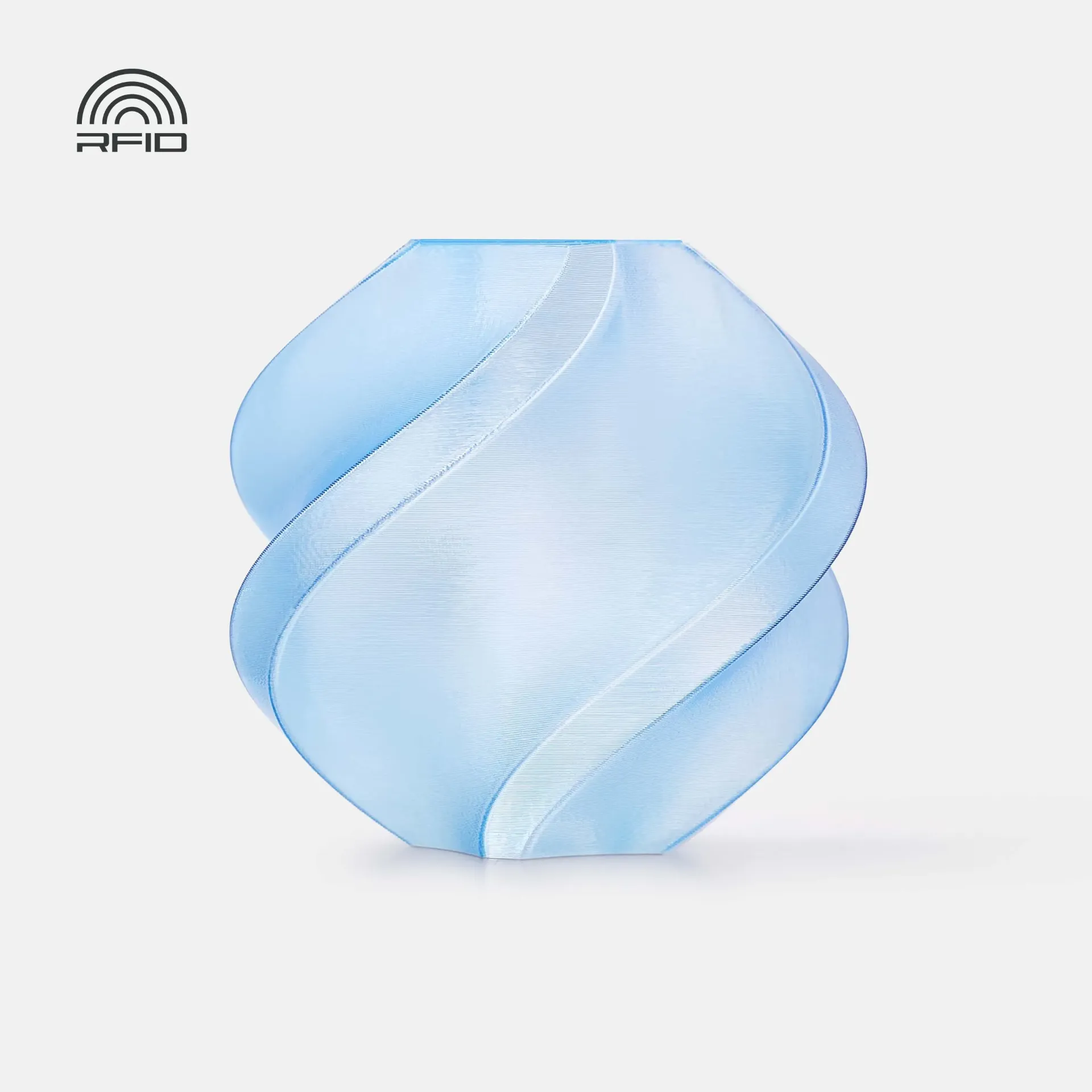 Bambu Lab PETG Translucent Light Blue (32600) Filament-1KG -1.75- Refill Pack Without Spool