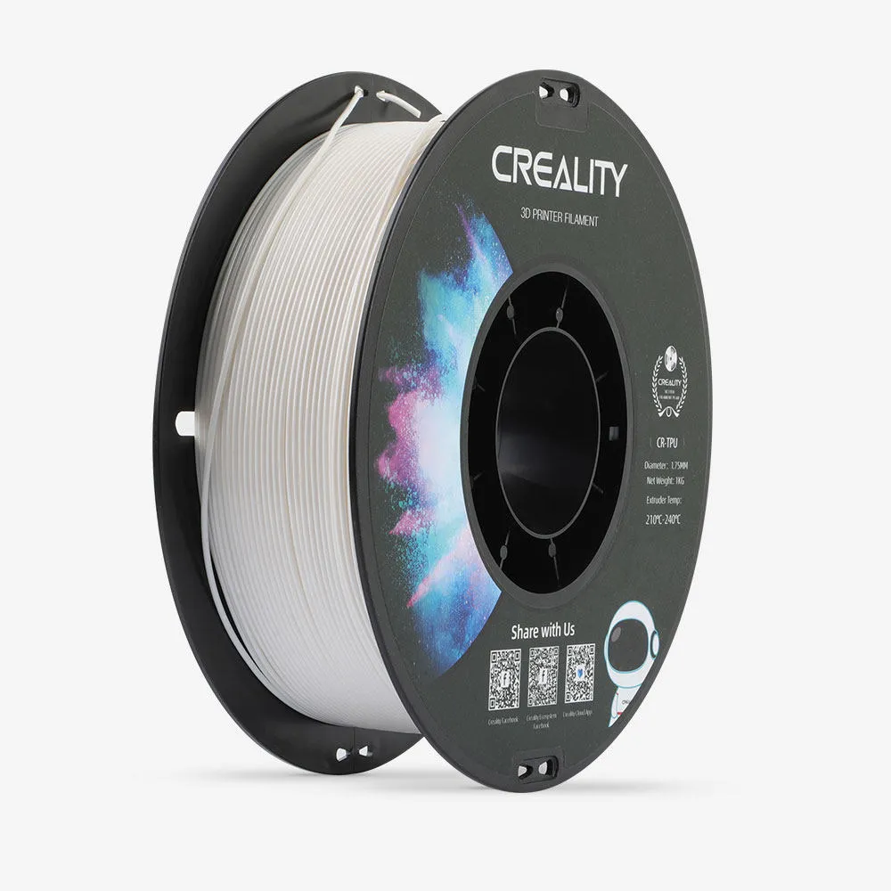 Creality CR-TPU Filament-1KG -1.75-White-With Spool